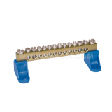 Brass protective ground terminals, MZO-P 8x4/4x10 type, mounted to the base through insulation element