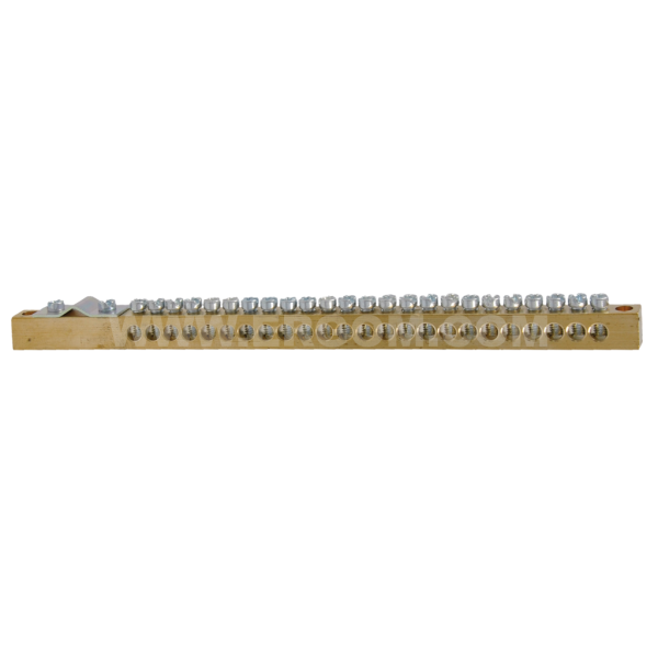 Brass protective ground terminals, MZO 24x10/35 type, mounted directly to the base