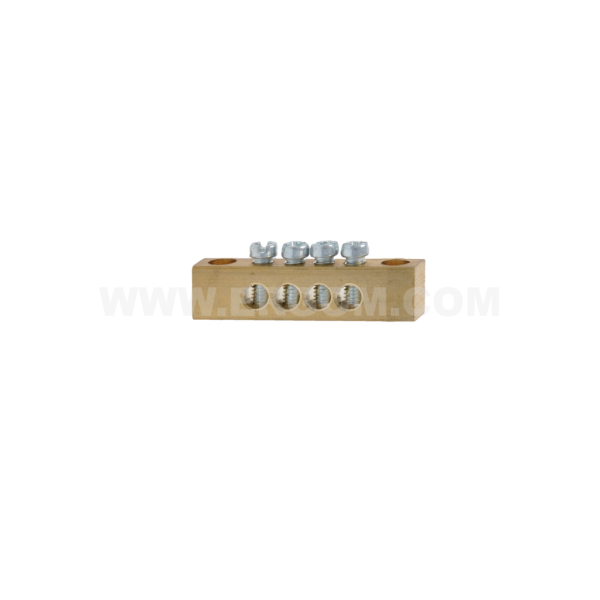 Brass protective ground terminals, MZO 4x4 type, mounted directly to the base