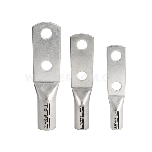 Tubular cable lugs for 2 bolts, KDR...2X type