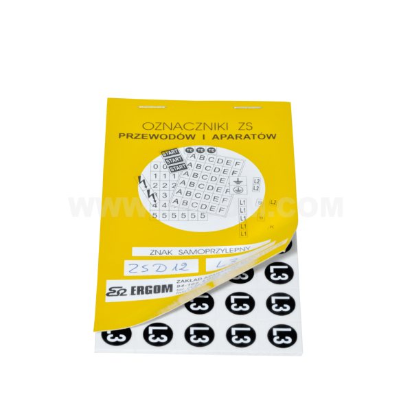 Self-adhesive markers, ZS D 12 type