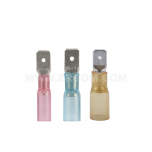 Insulated male push-on connectors in heat-shrink insulation, WIT type