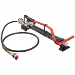 Foot operated hydraulic pump with manometer, HN 702 M type
