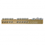 Brass protective ground terminals, MZO 10x10/35 type, mounted directly to the base