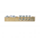 Brass protective ground terminals, MZO 2x10/2x16/35 type, mounted directly to the base