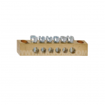 Brass protective ground terminals, MZO 4x4/2x10 type, mounted directly to the base