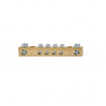 Brass protective ground terminals, MZO 4x4/2x16 type, mounted directly to the base