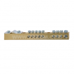 Brass protective ground terminals, MZO 5x4/3x10/16/35 type, mounted directly to the base