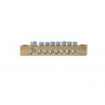 Brass protective ground terminals, MZO 7x4/16 type, mounted directly to the base