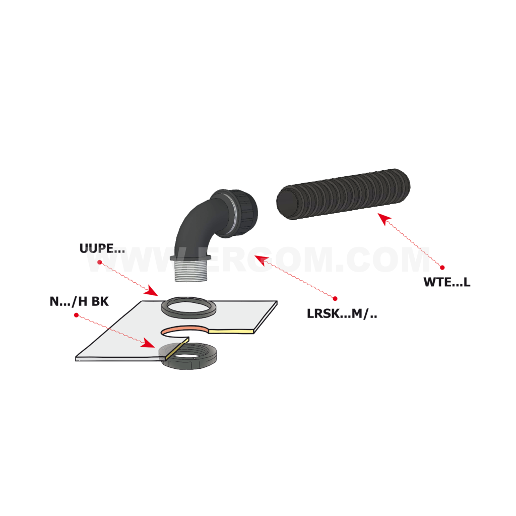 Standard corrugated protective conduit made of polyamide, WTE type