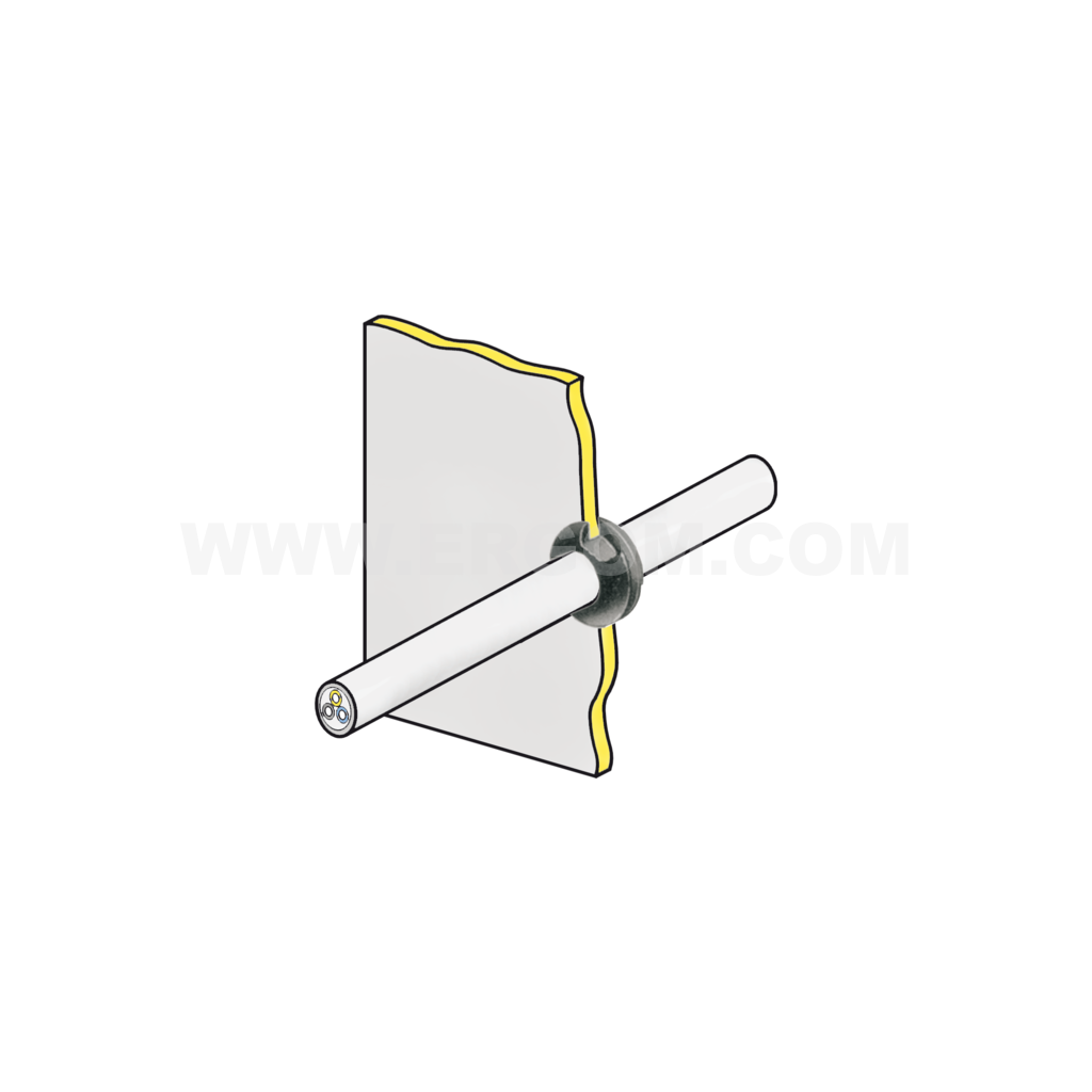 Flexible grommet, PV type