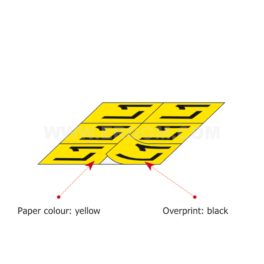 Self-adhesive markers, ZST 50 x 60 type