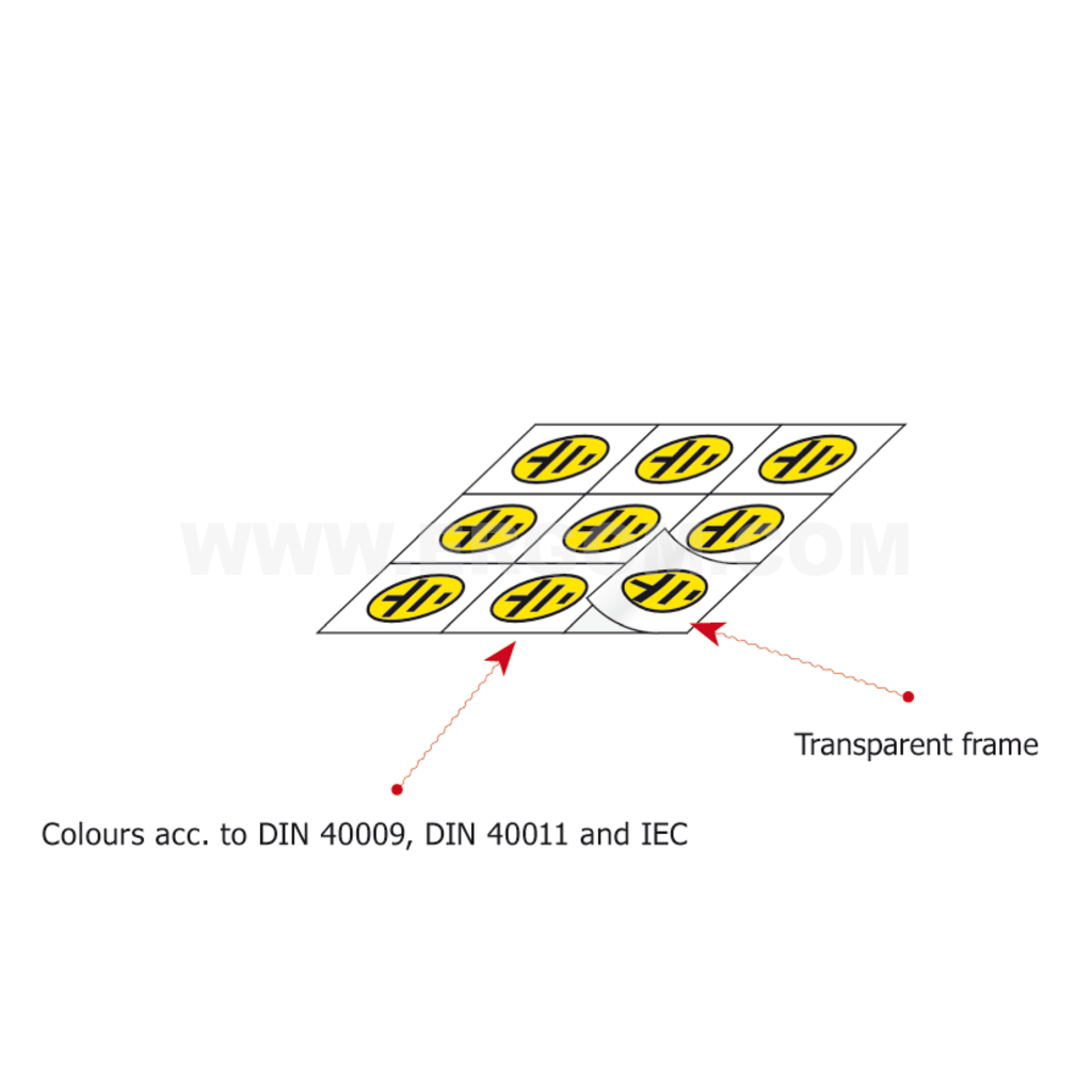 Self-adhesive markers, ZS D 10 type