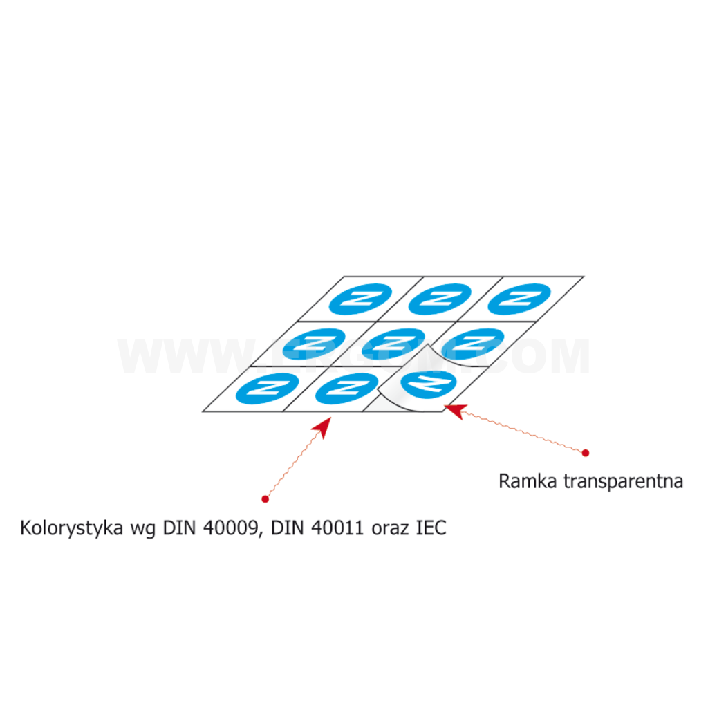 Znaki samoprzylepne typu ZS D 12