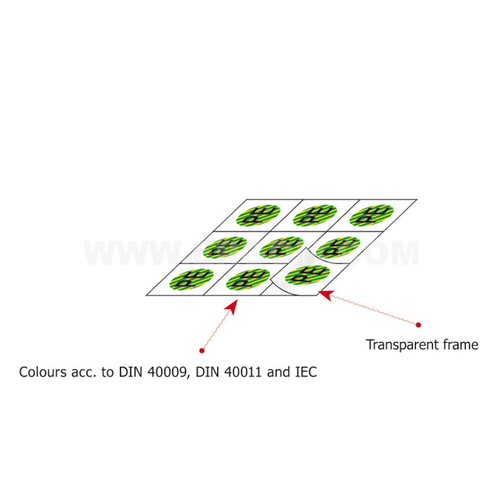 Self-adhesive markers, ZS D 20 type