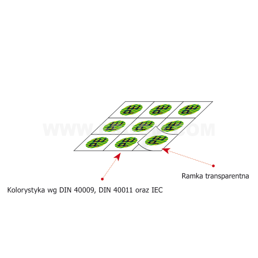 Znaki samoprzylepne typu ZS D 20