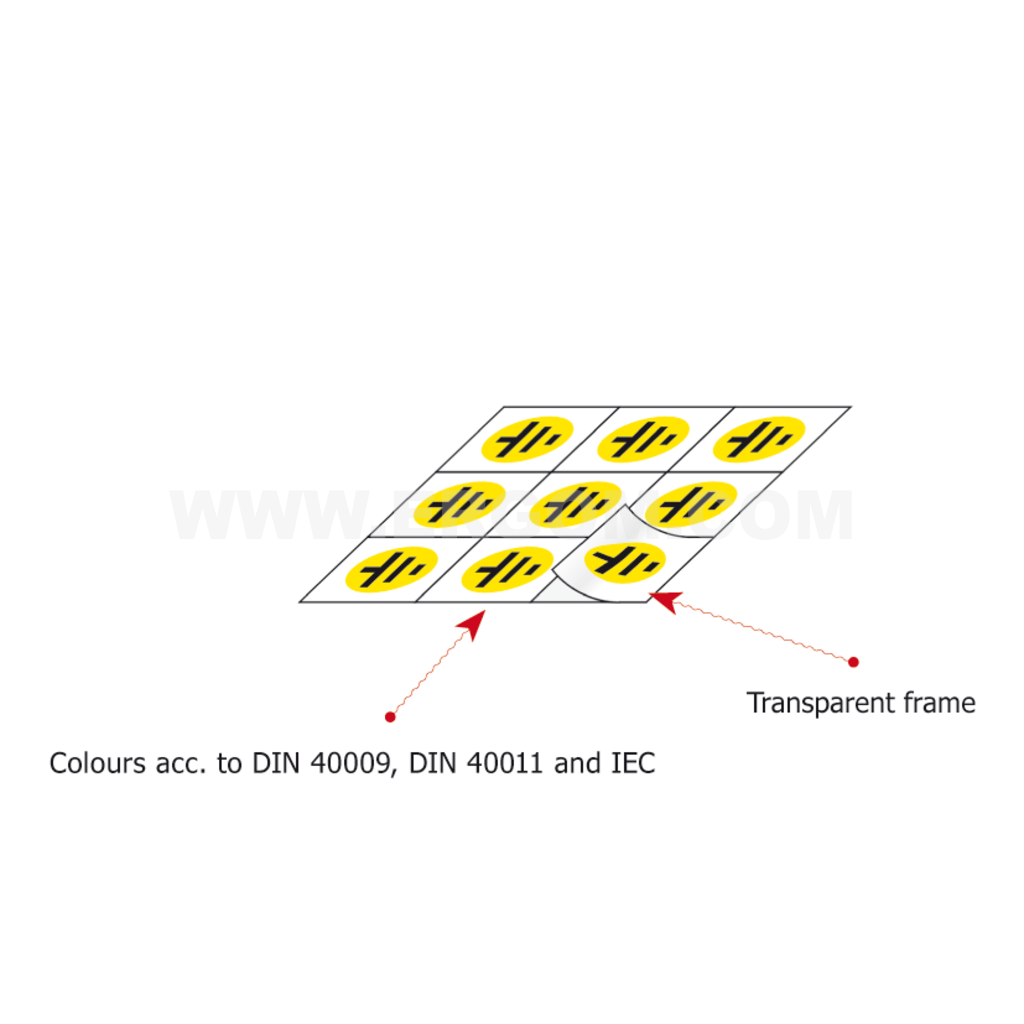 Self-adhesive markers, ZS D 32 type